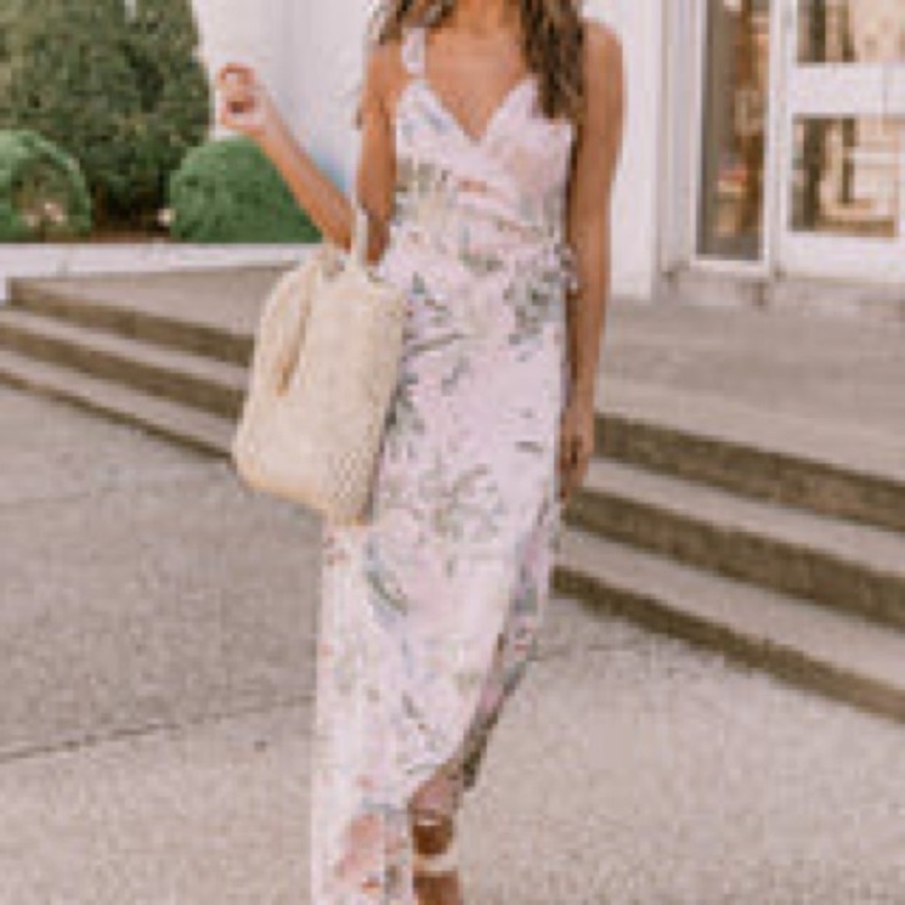 Floral Pink Maxi Dress